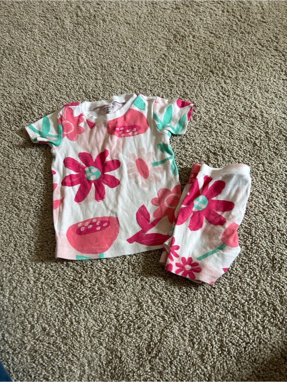 Carters 18 Month Flowered PJ Set